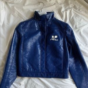 Courreges Blue Vinyl Jacket